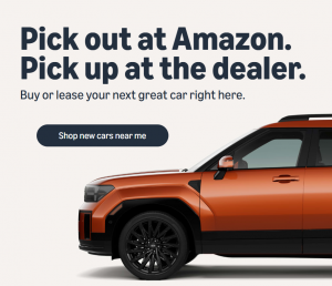 Button for vehicle purchase via Amazon